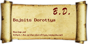 Bojsits Dorottya névjegykártya